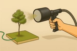 静電植毛によるジオラマ制作